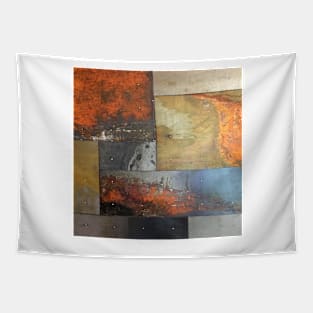 rustic distressed grunge steampunk rusted metal Tapestry