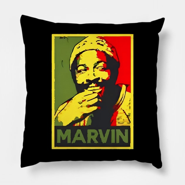 Marvin gaye 60s retro Pillow by MisterPumpkin