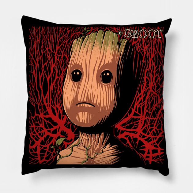 Bloody Groot Pillow by ES427