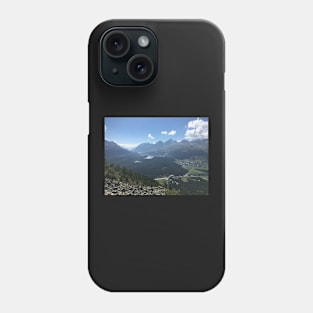 Swiss landscape in Engadin Phone Case