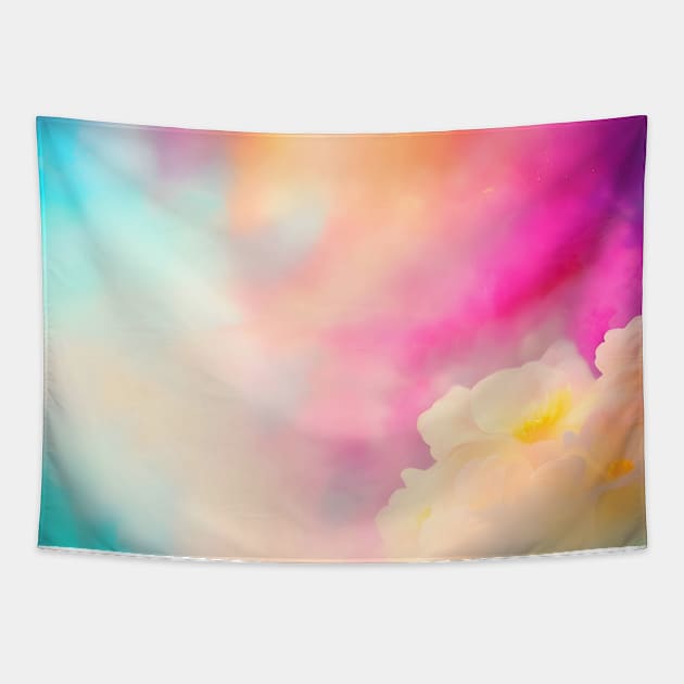 Colorful Soft Abstract Background Tapestry by UniqueMe