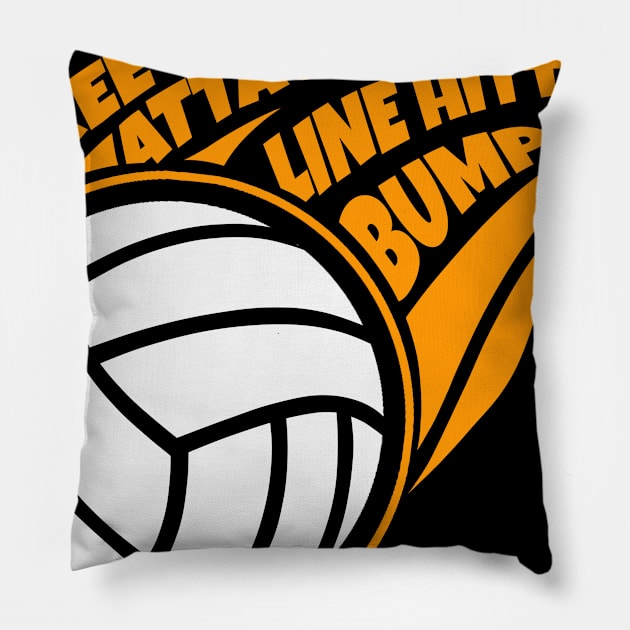 Awesome Volleyball Gift Print Volleyball Team Print Pillow by Linco