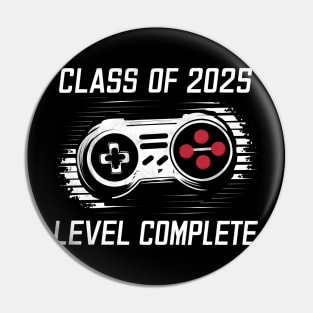 Class Of 2025 Level Complete 2025 Graduation Gamer Grad Pin