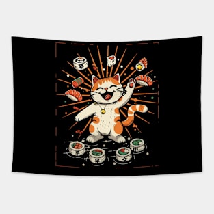 Catzilla Cat Reigns Tapestry