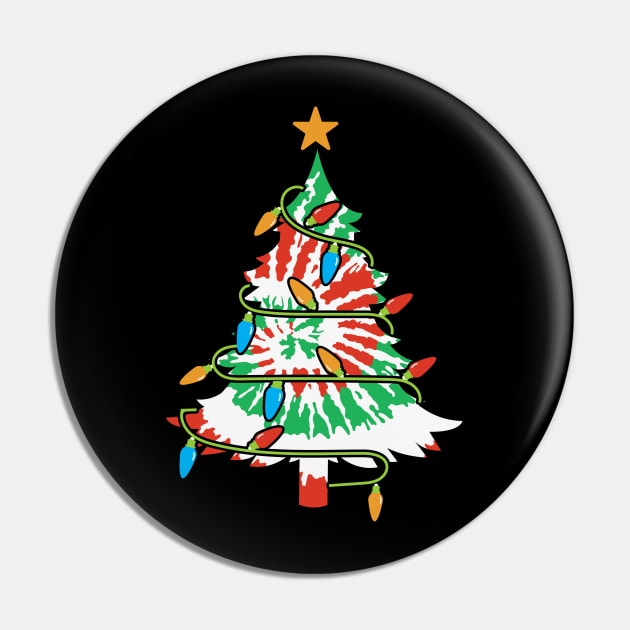 Colorful Tie Dye christam tree Pin by MZeeDesigns