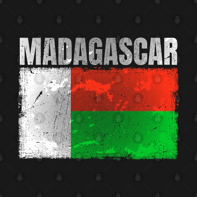 Distressed Madagascar Flag Graphic Gifts for Men Women Malagasy by Smoothbeats