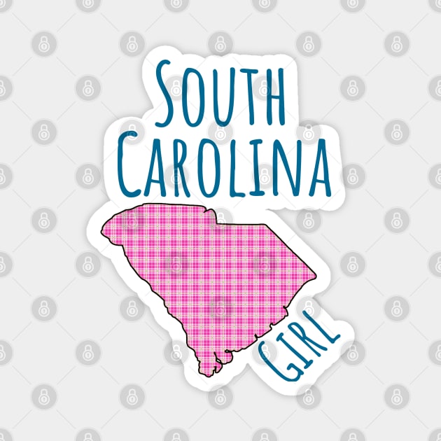 SC Girl Plaid Magnet by Witty Things Designs