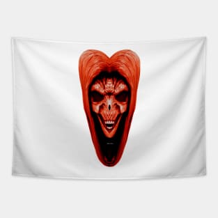 Red Haired Skull Tapestry