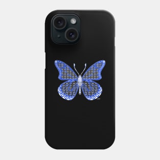 black butterfly mariposa ecopop art Phone Case