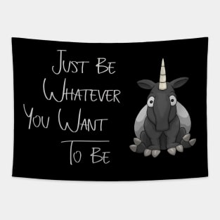 Tapir Unicorn - Be whatever you want to be Tapestry