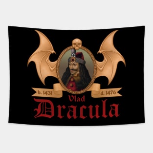 Vlad Dracula Batwing Portrait Tapestry