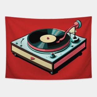 Turntable - Vintage Audio LP Vinyl Record Player design 4 Tapestry