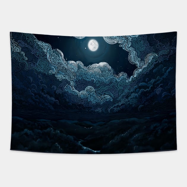 Appalachia Moonlight Tapestry by Haptica