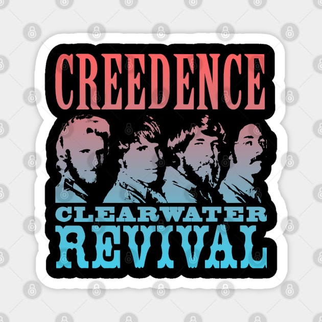 Creedence Clearwater Revival /// Retro Design Magnet by NumbLinkin