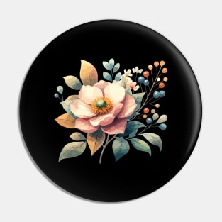 Retro Floral Bloom Pin