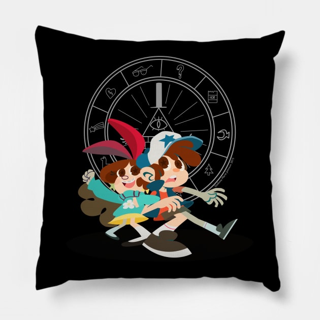 Pine twins Pillow by DeAnimation