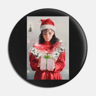 Beautiful Anime Portrait In Santa Claus Costume 5 Pin