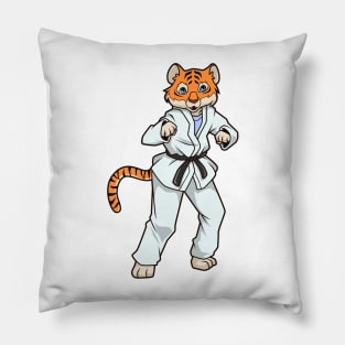 Comic tiger does judo Pillow