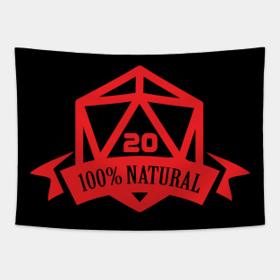 100% Natural 20 - Nat20 D20 Dice Tapestry