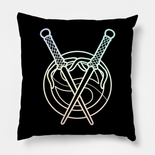 Xena Chakram & Sais Pastel Pillow by CharXena