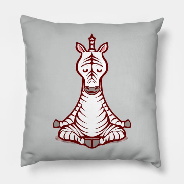 Zebra Animals Meditation Zen Buddhism Pillow by Tobe_Fonseca