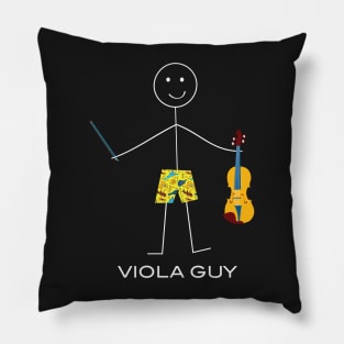 Funny Mens Viola Guy Pillow