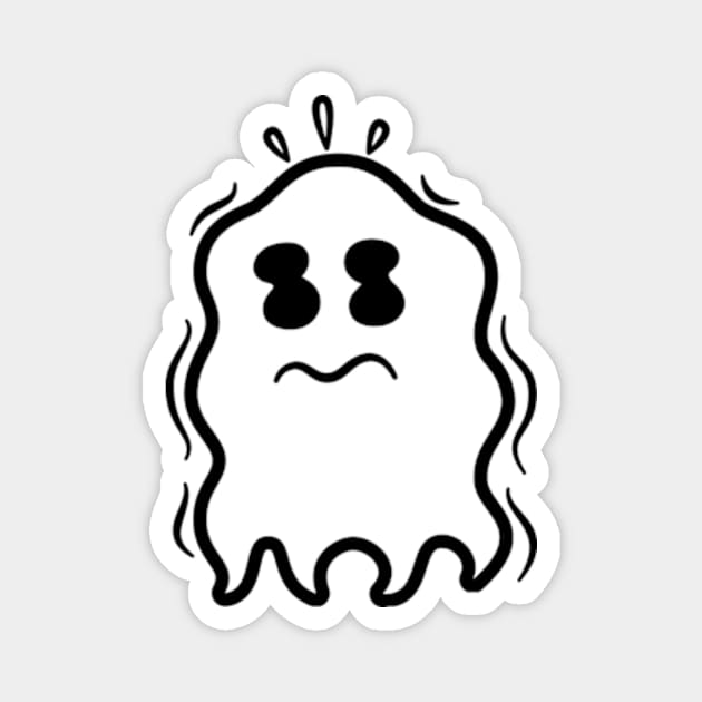 Anxious Ghost Magnet by JadedOddity