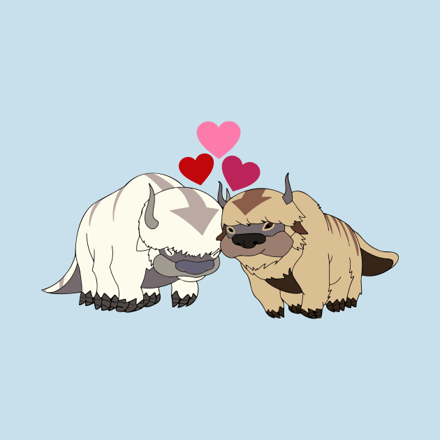 Appa the Flying Bison from Avatar the Last Airbender in Love with Hearts by bwoody730