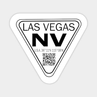 New Vintage Travel Location Qr Las Vegas NV Magnet