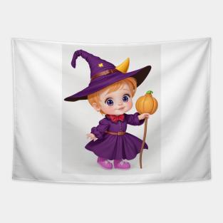 Cute Baby Witch Tapestry