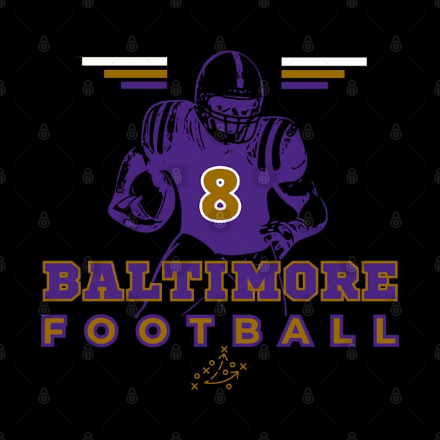 Baltimore Football Vintage Style by Borcelle Vintage Apparel 