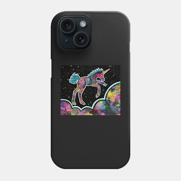 Galaxy Dancing Unicorn - Pink and Blue Phone Case by mellierosetest