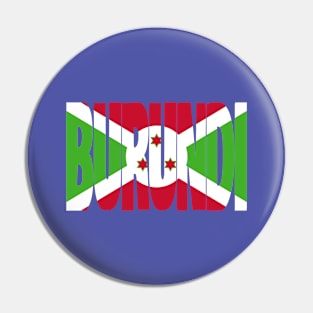 Burundi flag stencil Pin