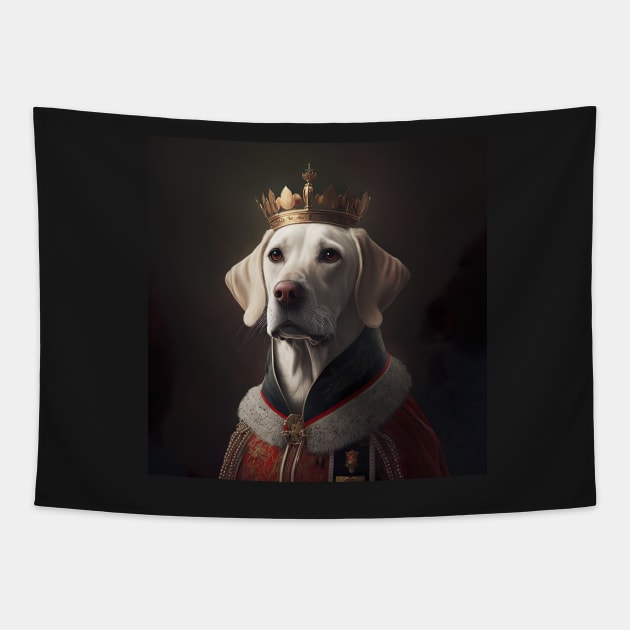 Dog King of England Style Monarchy Tapestry by unrealartwork