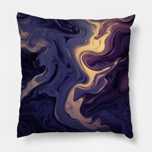 Stylized Surface of Liquid Violet Stone Pillow