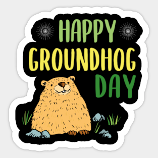 Funny Groundhog Day Stickers Teepublic