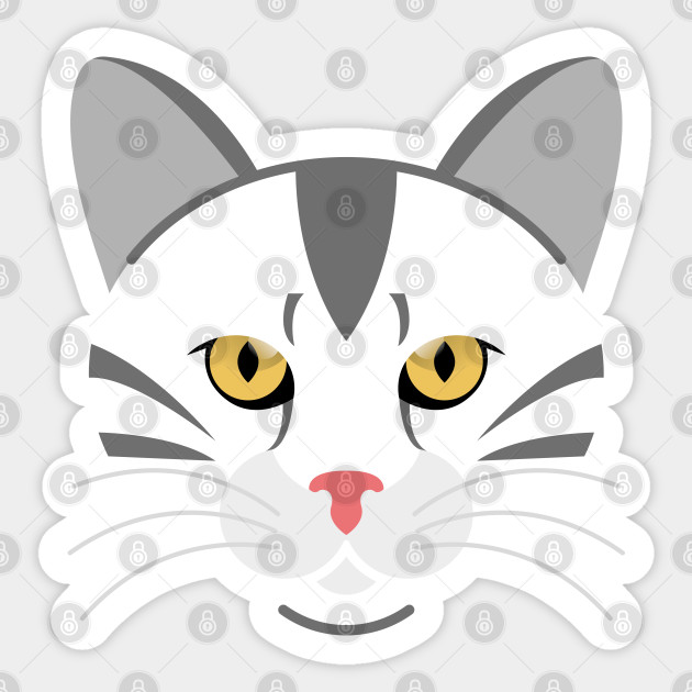 European Cat Face European Cat Autocollant Teepublic Fr