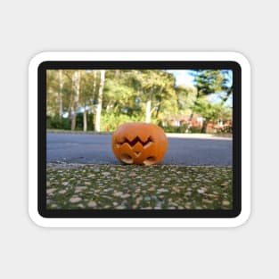 Halloween pumpkin upside down post halloween. Magnet