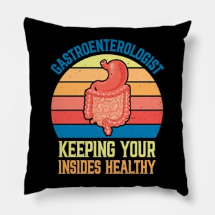 Retro Gastroenterologist Keeping Your Insides Healthy Pillow