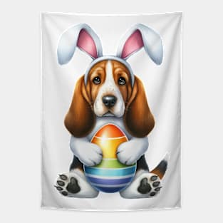 Easter Basset Hound Dog Tapestry