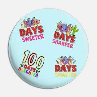 Colorful 100th Day Of School Stickers Pack Pin