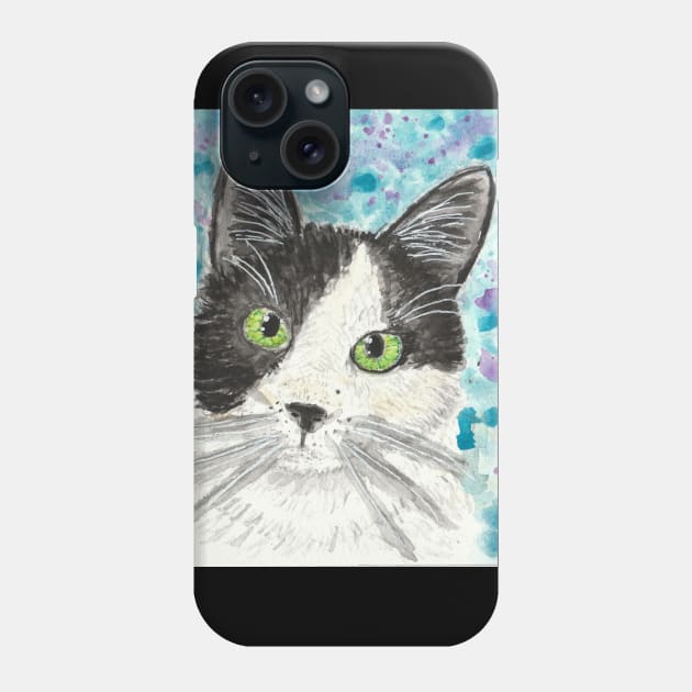 Cute cat face Phone Case by SamsArtworks