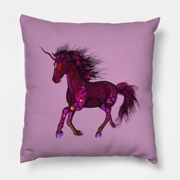 Wonderful unicorn in the sky Pillow by Nicky2342