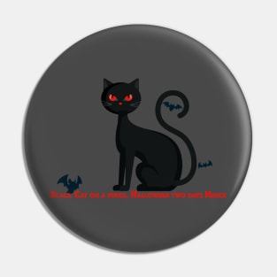 Black Cat Halloween Phrases Pin