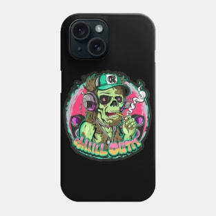 Urban Style Zombie Wearing Headphones smoke and chill out Phone Case