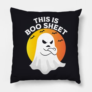 This Is Boo Sheet Ghost Retro Halloween Costume Pillow