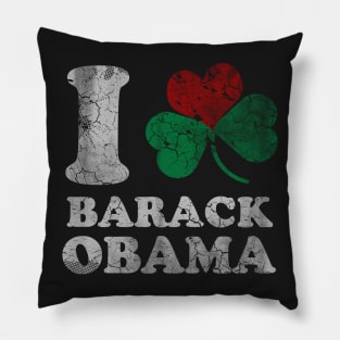 I Heart Shamrock Barack Obama Pillow