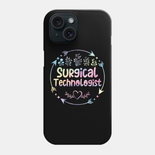 Surgical Technologist cute floral watercolor Phone Case