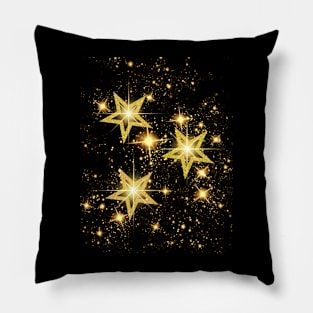 Celestial Nights - With Golden Stars Pillow