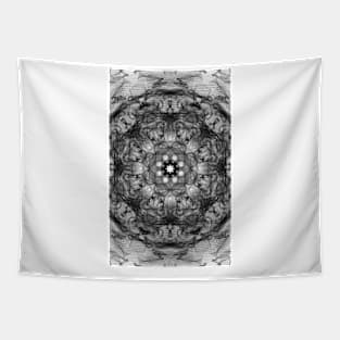 black and white flower pattern one Tapestry